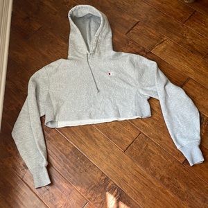 Reverse weave cropped hoodie XS